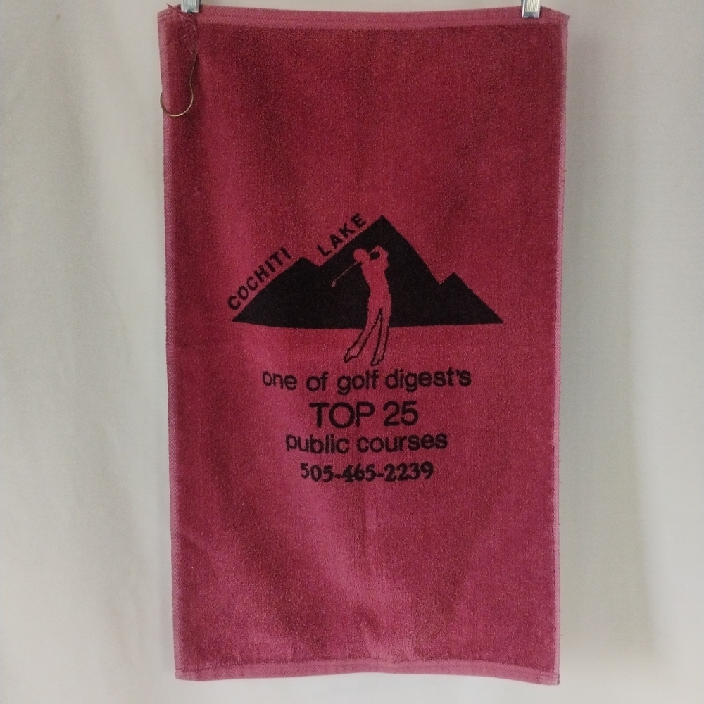 Vintage Cochiti Lake Sports Gear Clip On Golf Towel Very Faded & Distressed